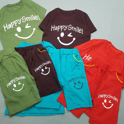 تیشرت و شلوارک طرح happysmile1641