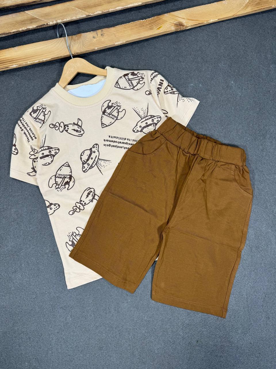 ست آستین کوتاه طرح سفینه 1974