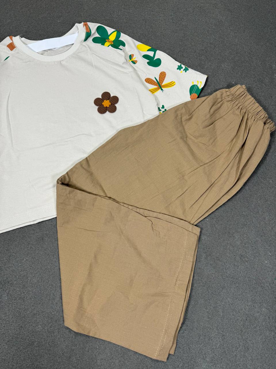 ست کراپ و شلوار گل 2021