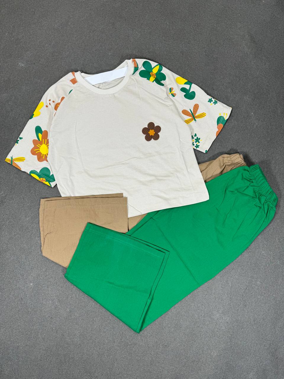 ست کراپ و شلوار گل 2021